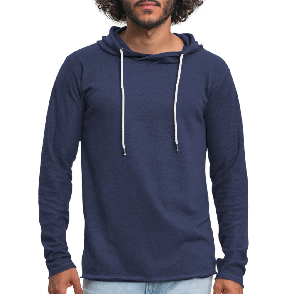 Sweat-shirt à capuche léger unisexe - marine chiné