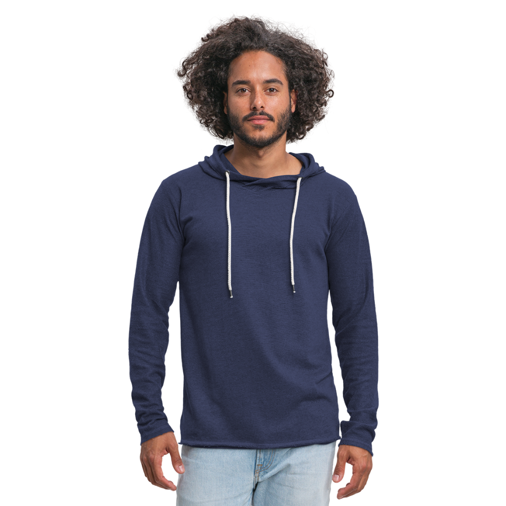 Sweat-shirt à capuche léger unisexe - marine chiné