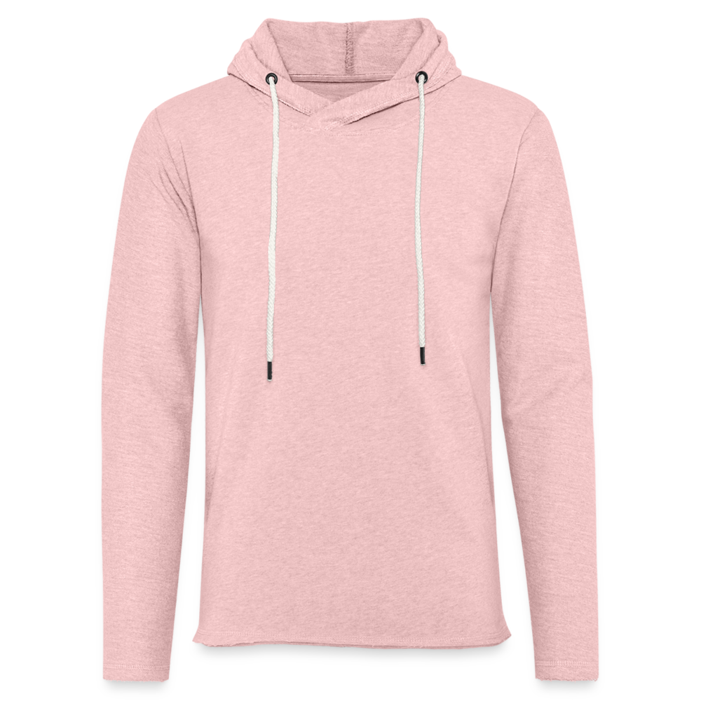 Sweat-shirt à capuche léger unisexe - rose crème chiné