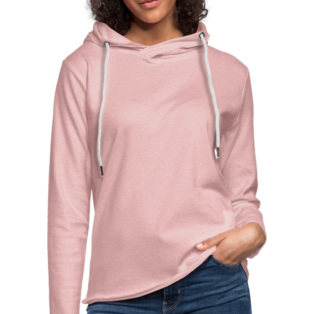 Sweat-shirt à capuche léger unisexe - rose crème chiné