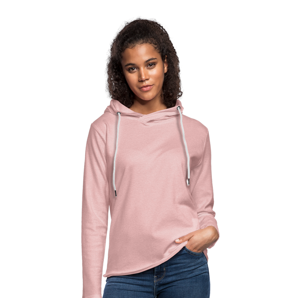 Sweat-shirt à capuche léger unisexe - rose crème chiné