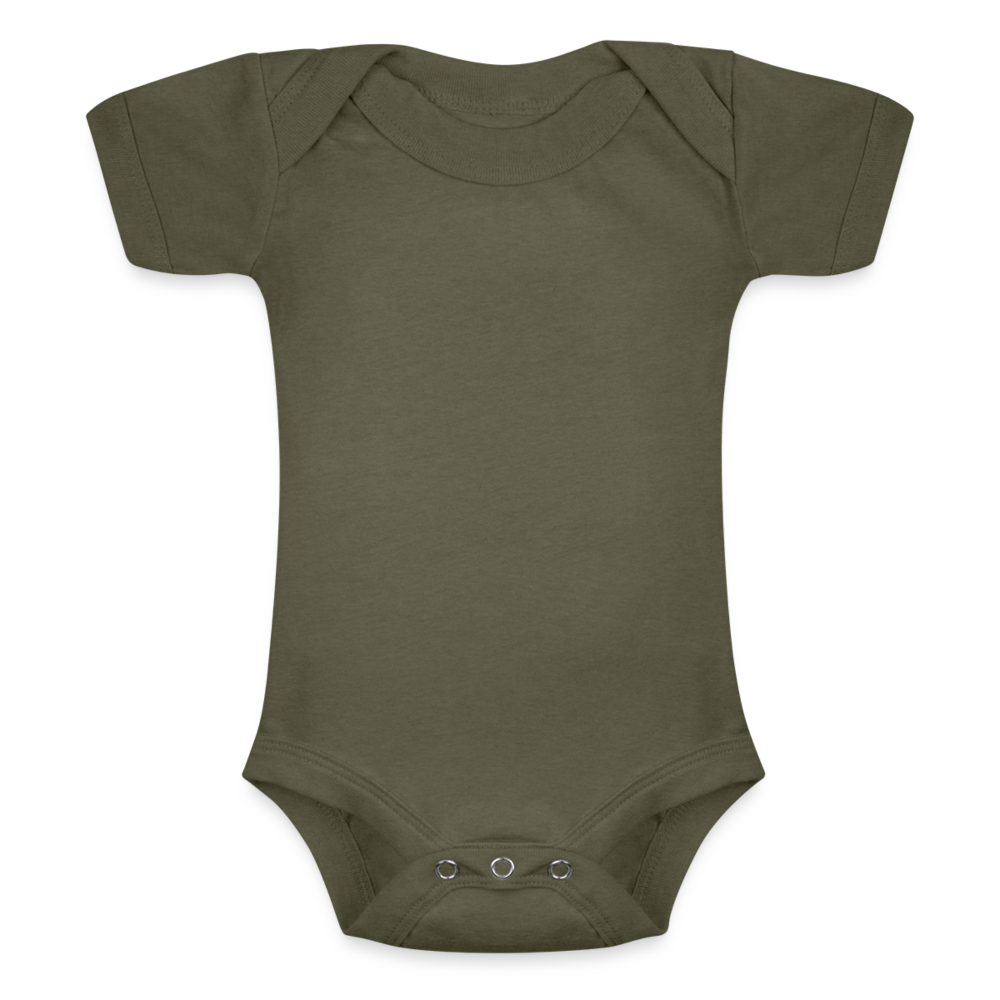 Body Bébé chiné à manches courtes - vert olive