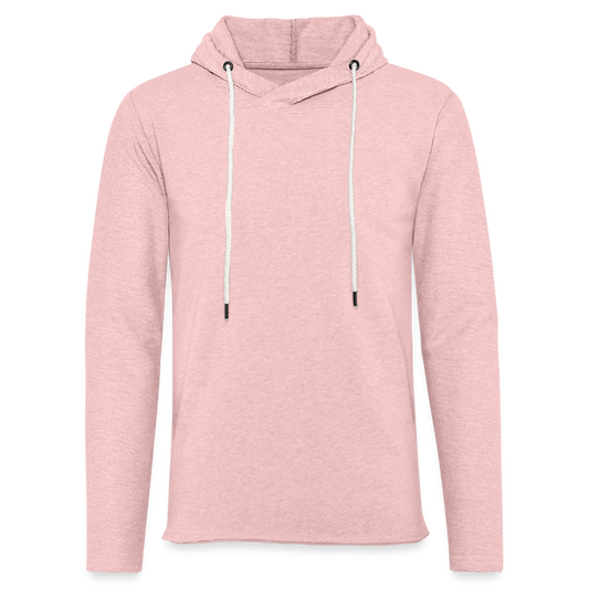 Sweat-shirt à capuche léger unisexe - rose crème chiné