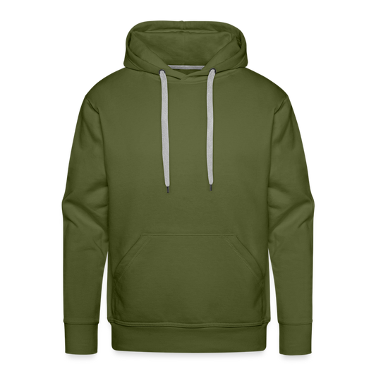 Sweat-shirt à capuche Premium pour hommes - vert olive